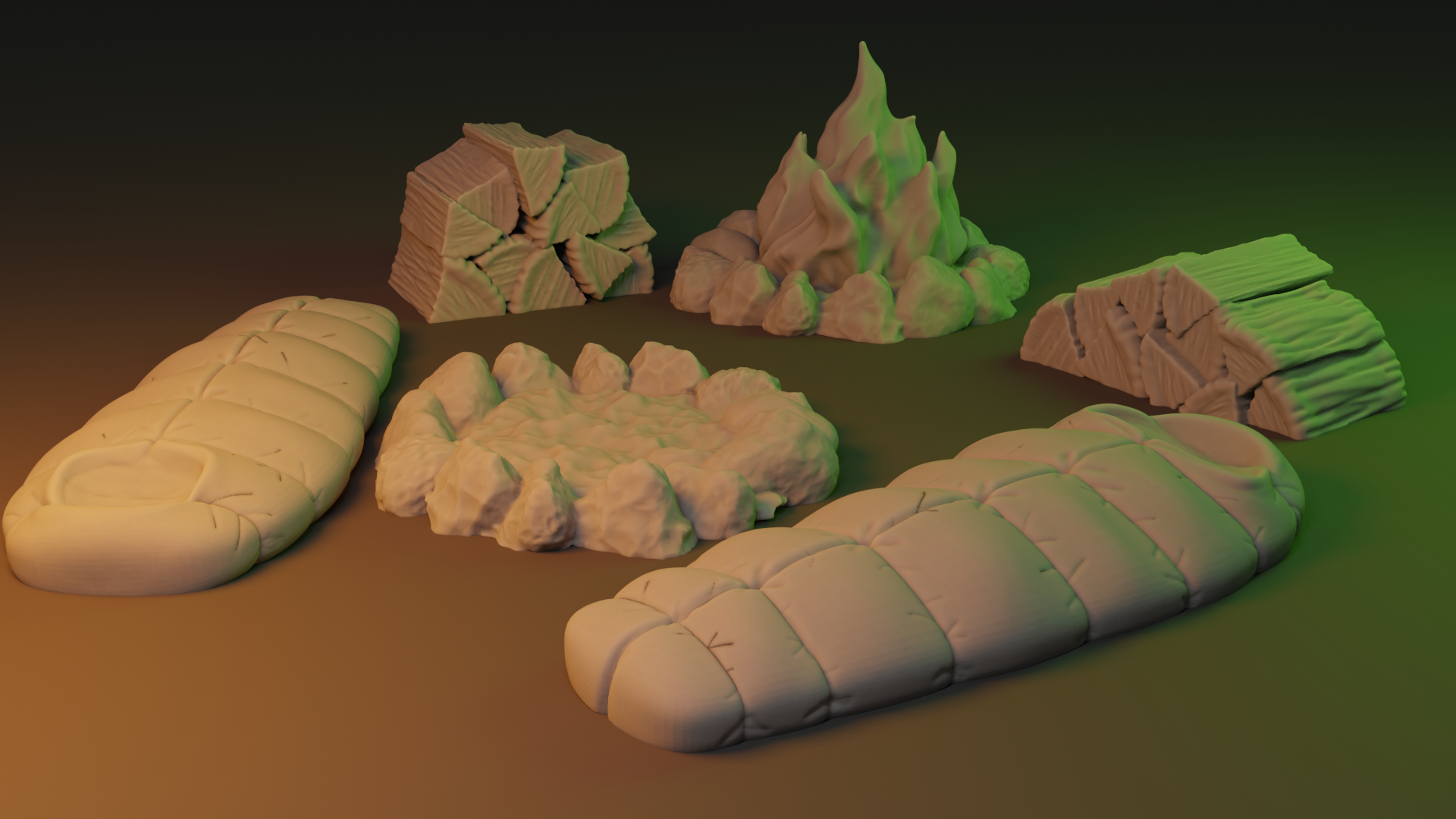 Campsite scatter